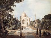 Thomas Daniell South View of the Taj Mahal at Agra oil on canvas